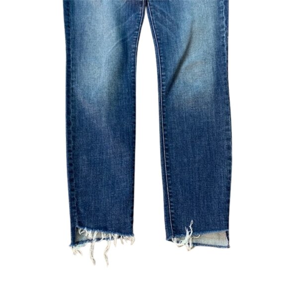 MOTHER Looker Ankle Step Fray Jeans in CAN'T LEAVE IT ALONE SIZE 26 - Picture 7 of 12